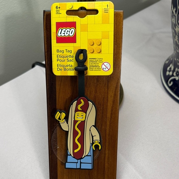 Lego Other - LEGO Hot Dog Character Bag Tag with Blue and Yellow